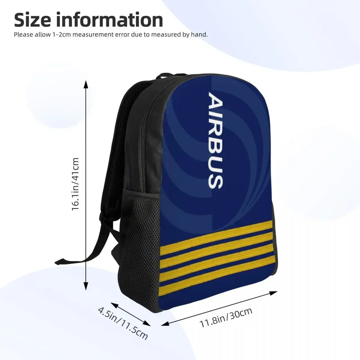 Airbus Fighter Pilot Laptop Backpack Men Women Casual Bookbag for School College Student Aviation Airplane Bag