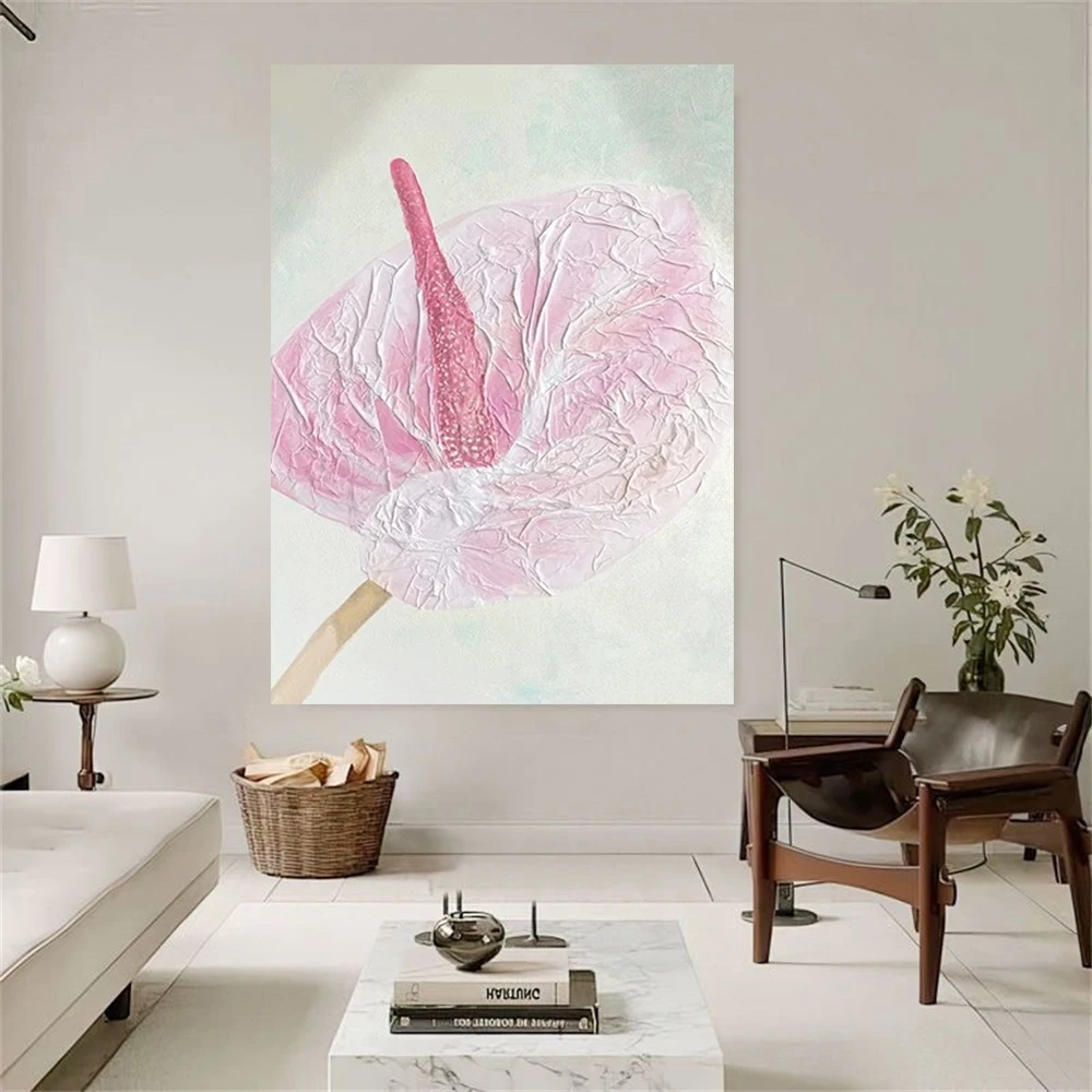 manual Abstract Oil Painting 3d Art knife petals Flower Art Wall Watercolour Decor Canvas Painting Cuadros For Living Room Decor
