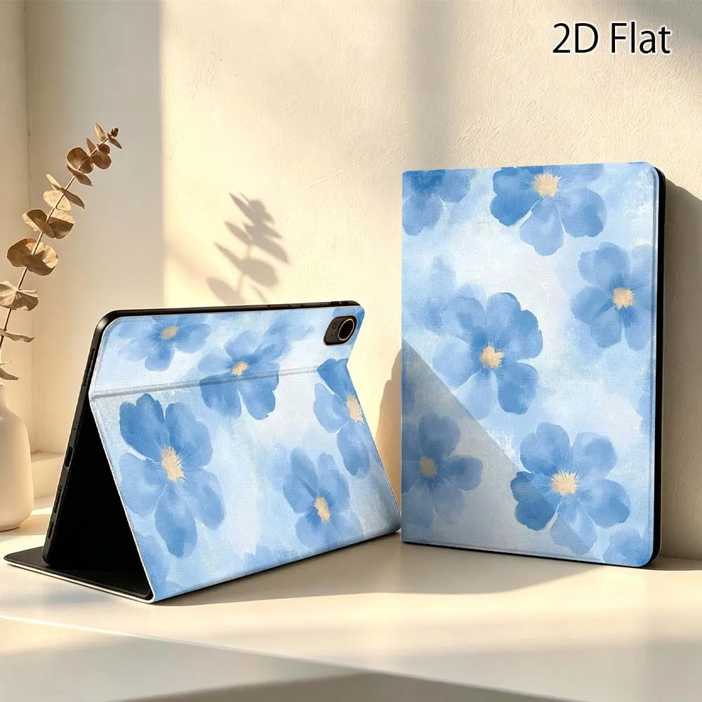 Blue Watercolor Flowers Popular For Huawei MediaPad MatePad Pro Air 10.8 T5 T10S M3 M6 M5 C5e SE 11 11.5 Inch Tablet Case