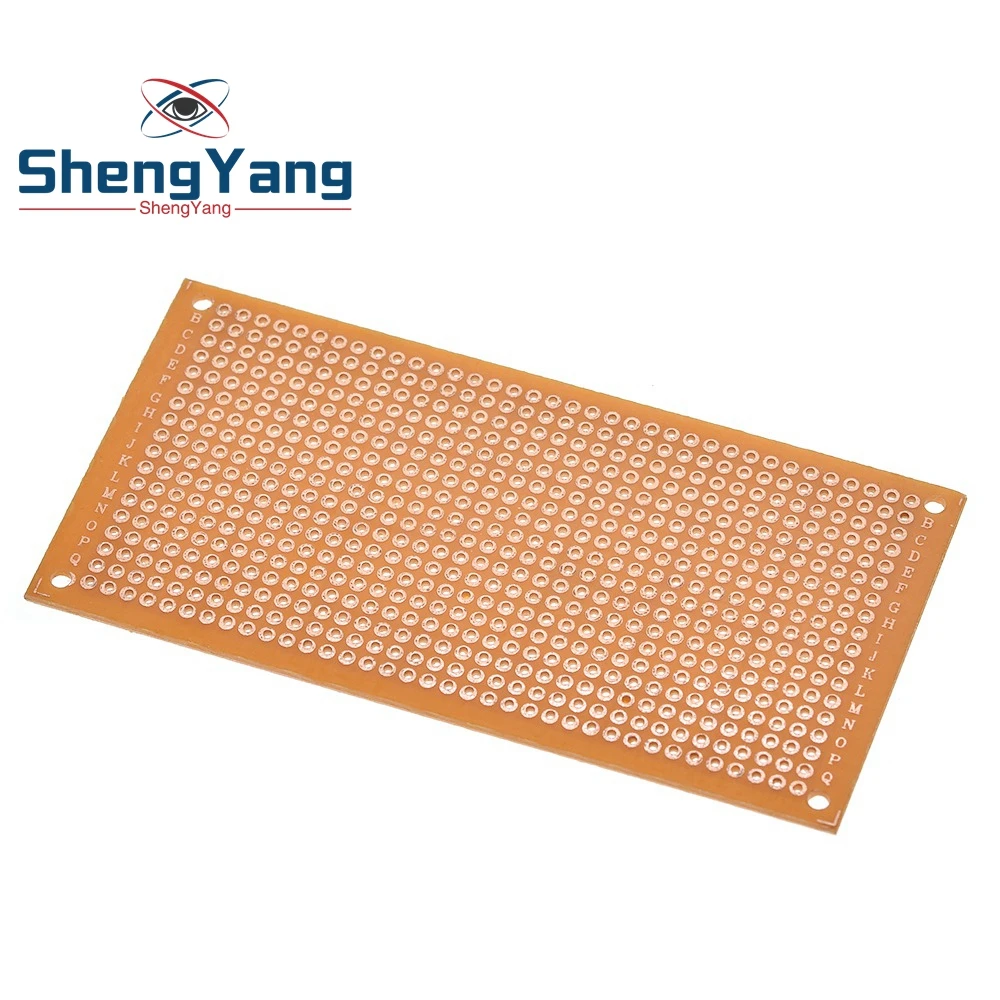 TZT Single Side Wholesale universal 5x10cm Solderless PCB Test Breadboard Copper Prototype Paper Tinned Plate Joint holes DIY