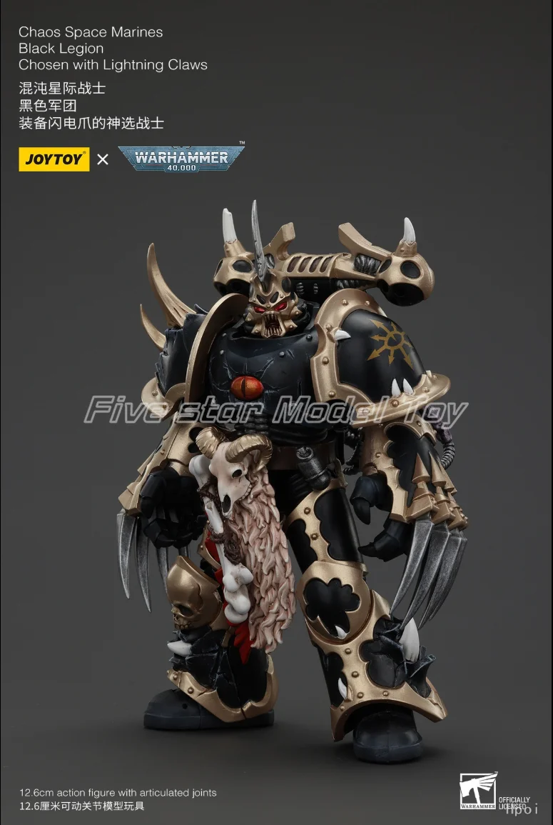 

【In Stock】Original JOYTOY Warhammer 40K Chaos Space Marines Black Legion1/18 Action Figure Model Toys GiftsCollection Decoration