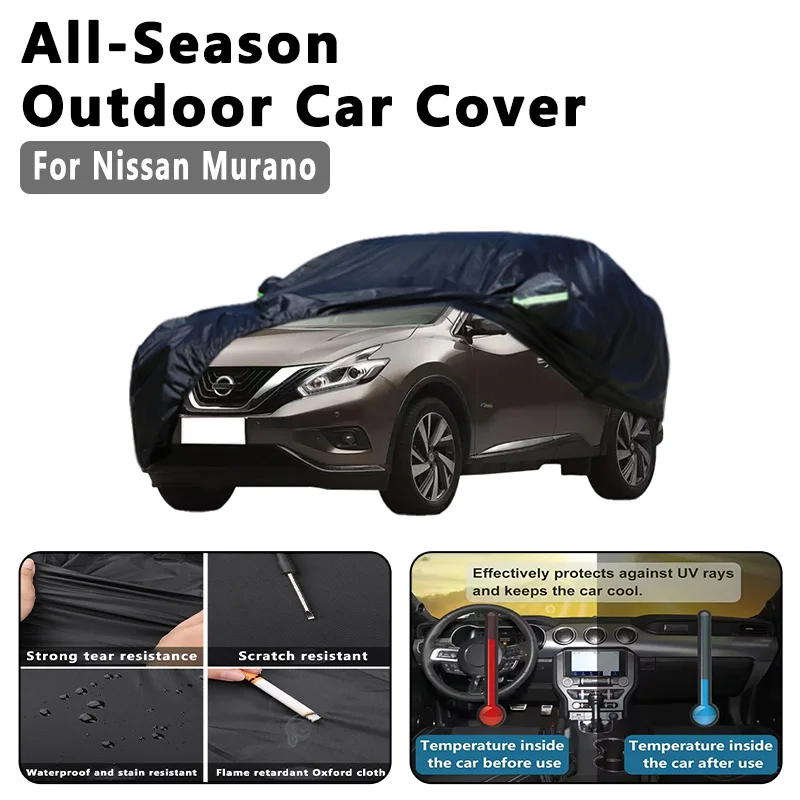 

Outdoor Car Cover Waterproof Dustproof UV Sun Protection, Full Car Protector Exterior Accessories For Nissan Murano Z50 Z51 Z52