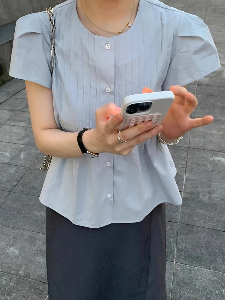 

Летний женский топ Liangliang Gentle Wind с богатой отделкой, свободного кроя, цветной, новинка