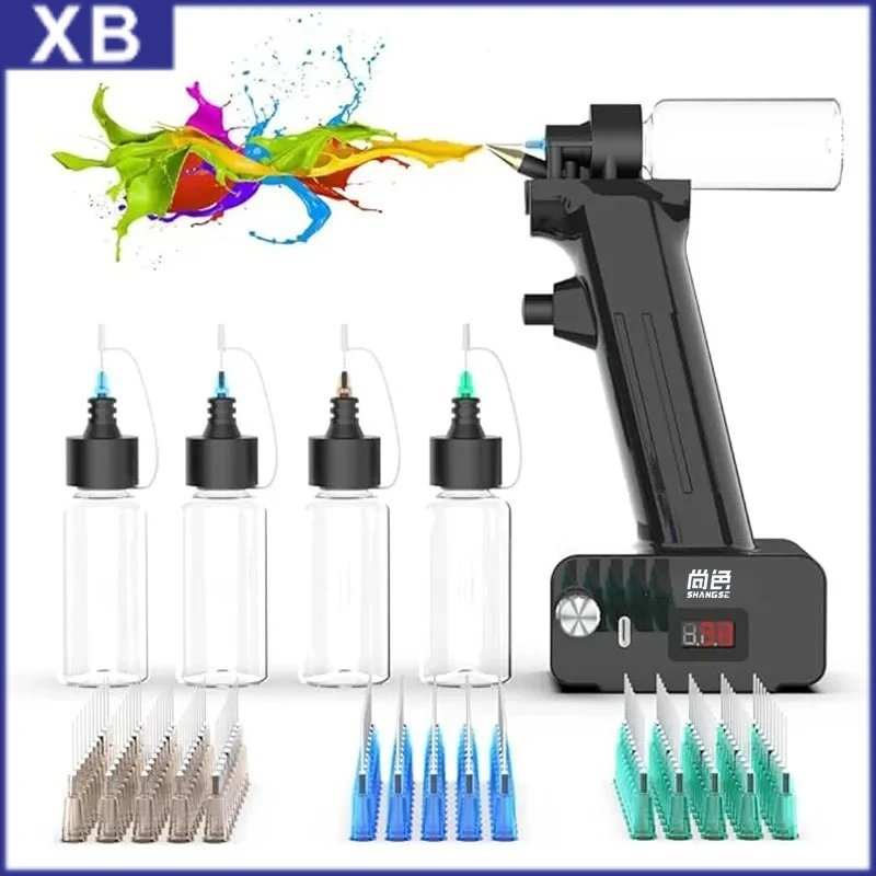 No-Clean Airbrush Kit-30PSI  Rechargeable Cordless Quick Spray Portable Tools for Model Painting Furniture Restoration