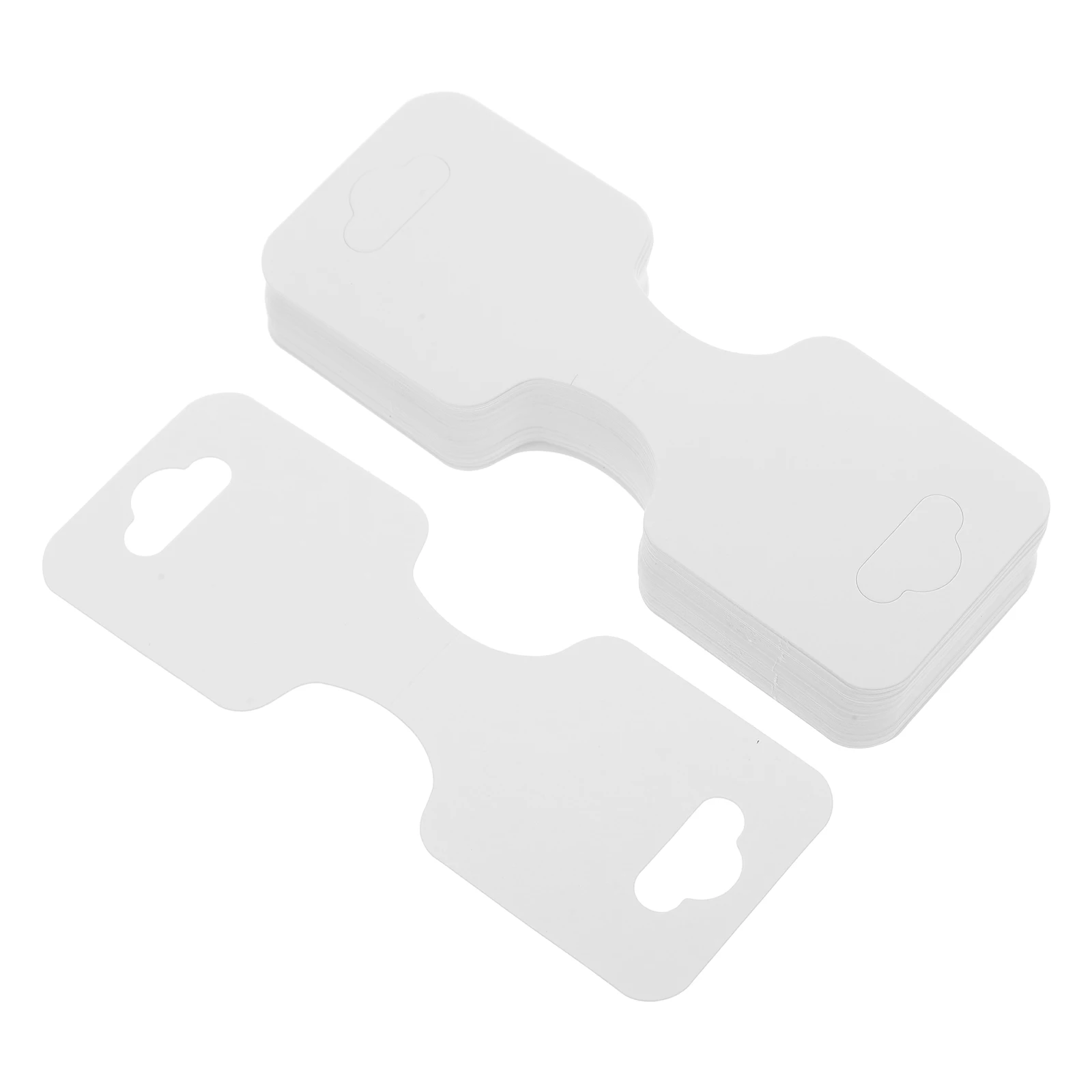 

50pcs Jewelry Display Card Foldable Blank Holder for Necklace Bracelet Ring Earring Packaging Supplies Cardstock DIY Craft