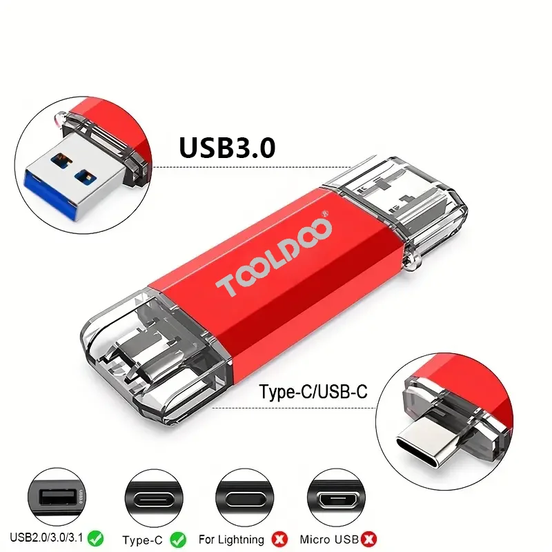 USB 3.0 высокоскоростной 32 Гб OTG USB флэш-накопитель, внешнее микро-устройство памяти для устройств типа C, флеш-накопитель типа C