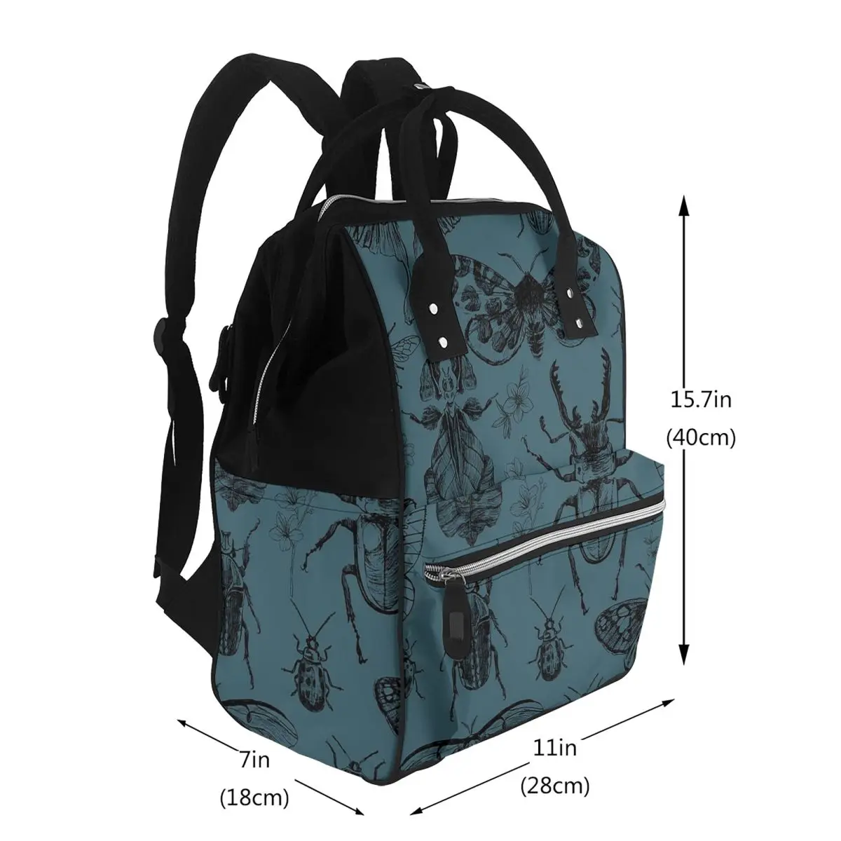 Vintage Insect Entomology Themed Student Backpack School Bag Hiking Travel Daypack for Men Women Bookbag Shoulder Bags