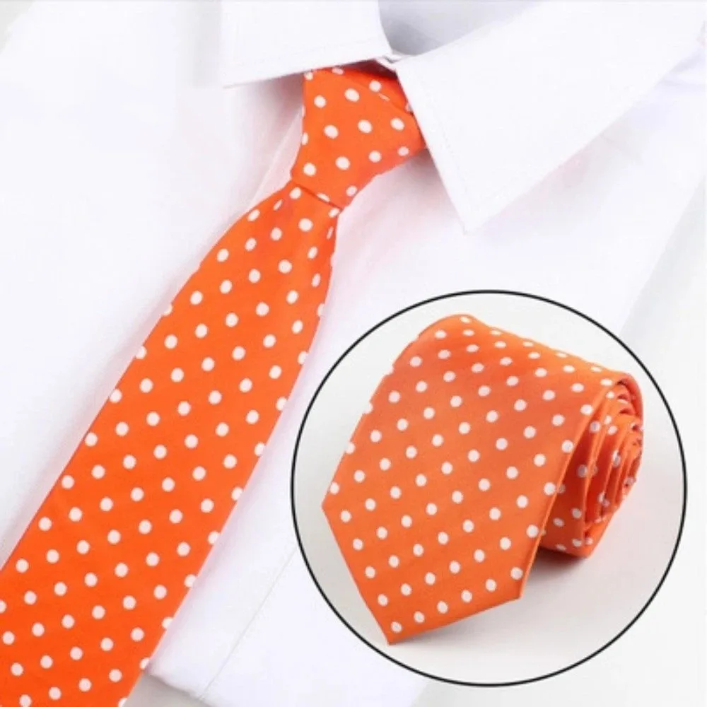 Groom 8CM Width Polka Dot Formal Necktie Polyester Material Elegant Men Tie Modern Classic Business Necktie Business Formal