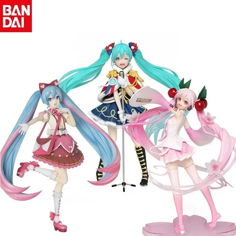 

Genuine BANDAI VOCALOID MIKU Action Figure Brand New Genuine Different Styles of Cute Cartoon Anime Characters Model Ornaments