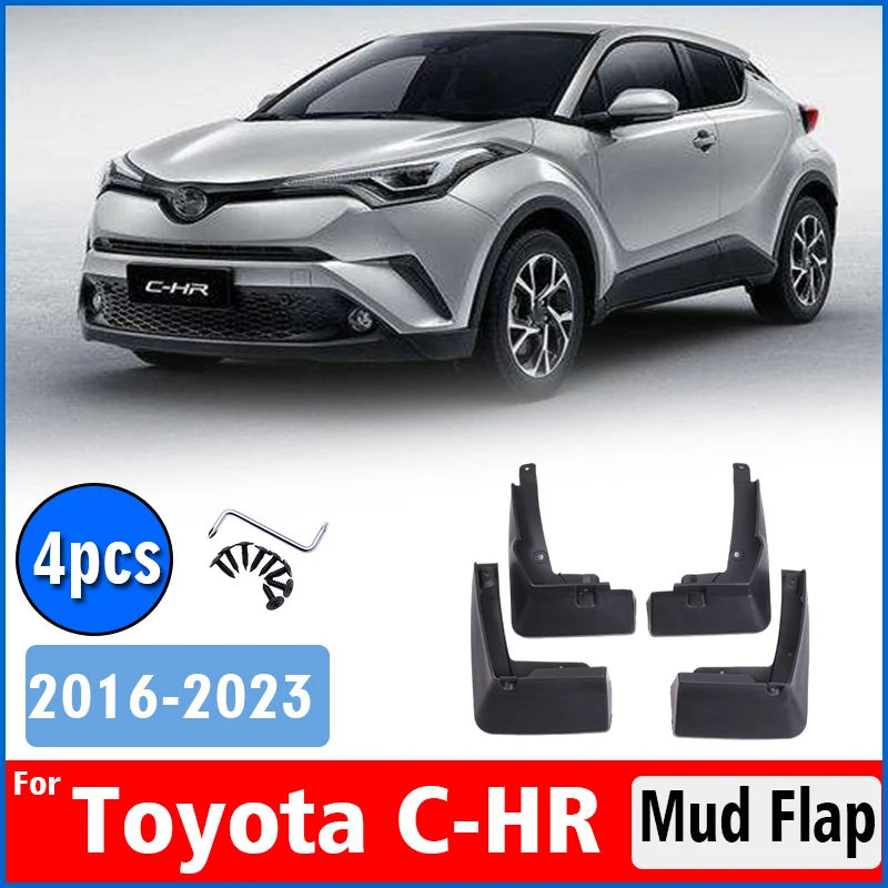 

2016-2023 Front Rear 4pcs FOR Toyota C-HR CHR Mudguard Fender Mud Flap Guards Splash Mudflaps Car Accessories Mudguards