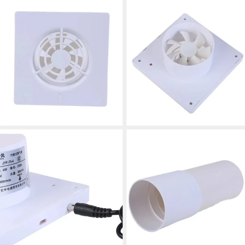 

Мощный и тихий 2,95-дюймовый вытяжной вентилятор, линейный канальный вентилятор для ванной комнаты, спальни, домика для домашних