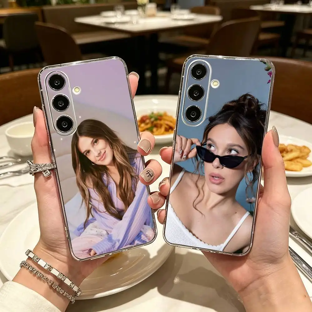 Actor Millie Bobby Brown Phone Case For Samsung A71, A70, A52, A51, A40, A30, A20 Transparent Cover