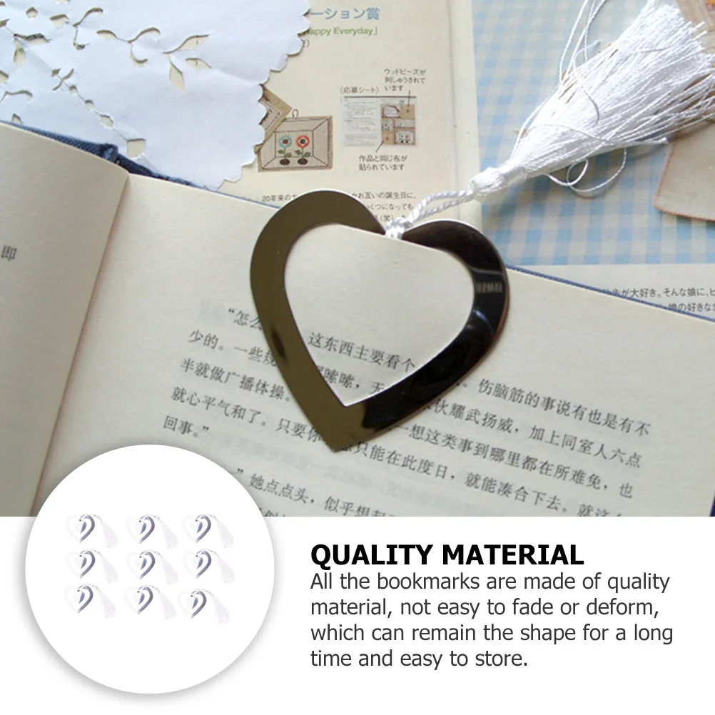 

10 Pcs Bookmarks Hollow Out Tassel Page Markers for Hollow Out Bookmarker Gifting Reading Studying Decorative Bookmark Set