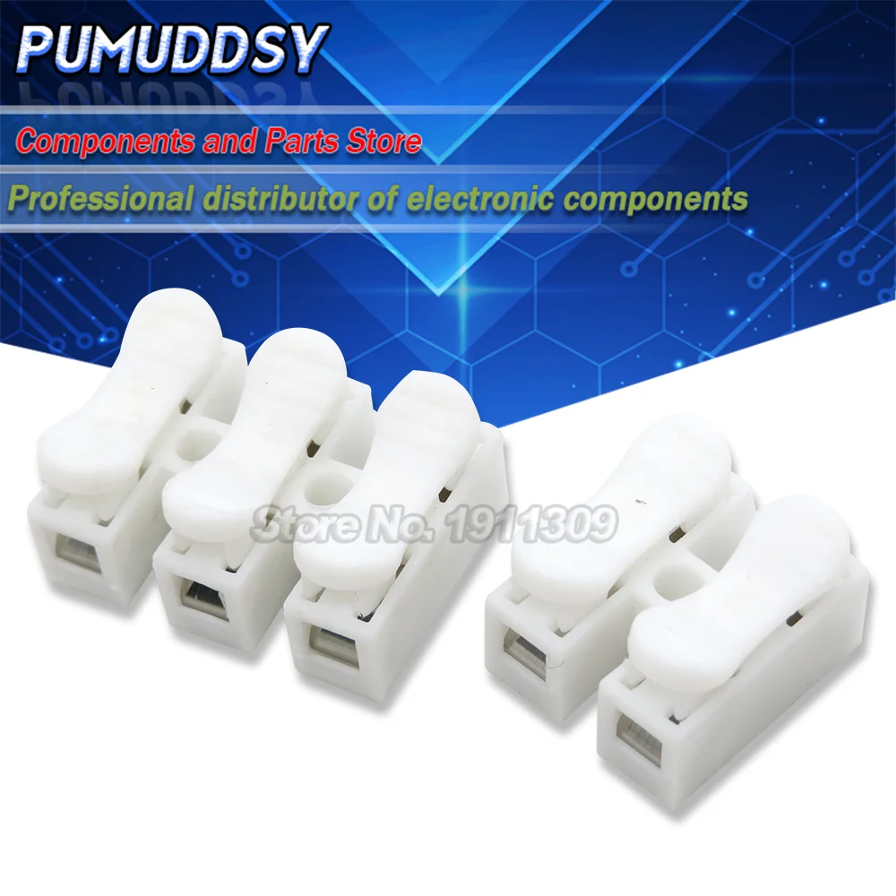 10PCS/LOT CH3 CH2 Electrical Cable Connectors Quick Splice Lock Wire Terminals Set press type terminal block wire connector