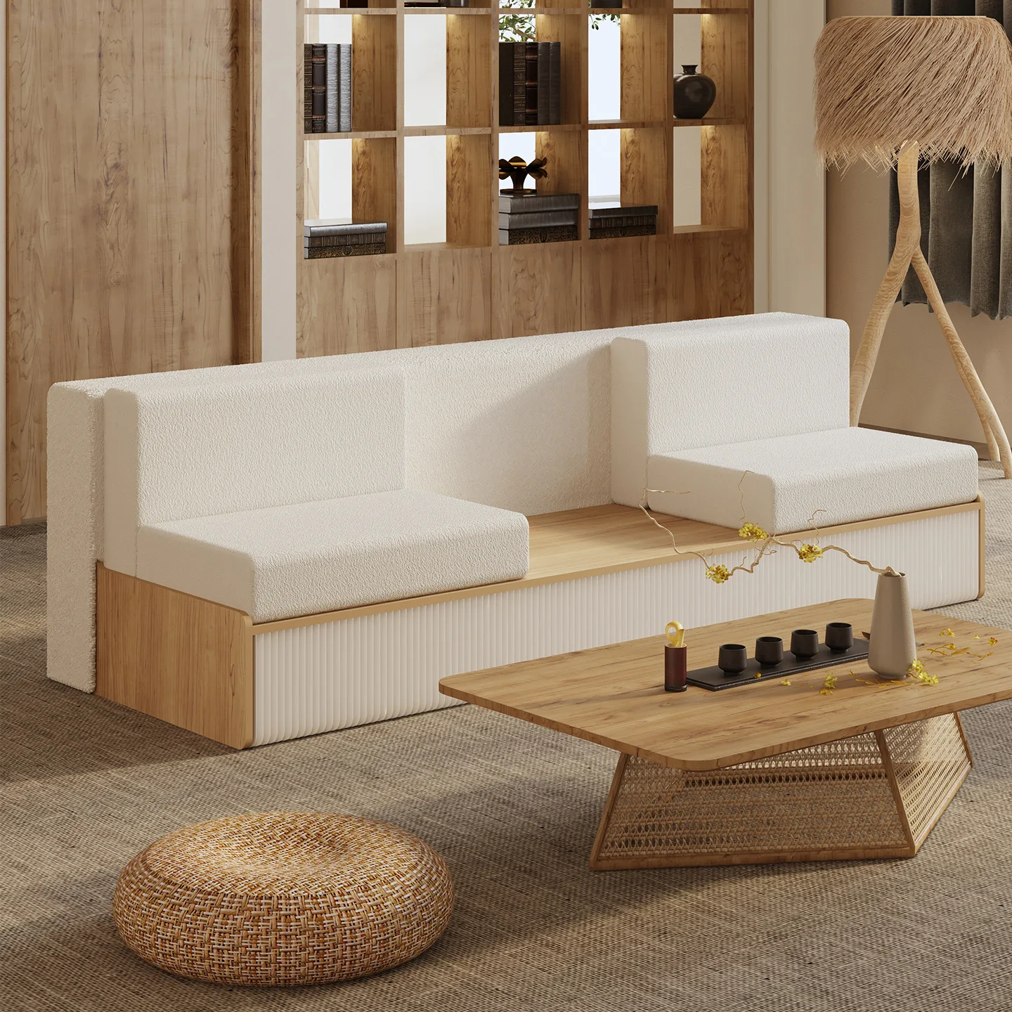Exhibition table and chair booth restaurant commercial foldable wall straight row sofa coffee shop catering sofa stool free