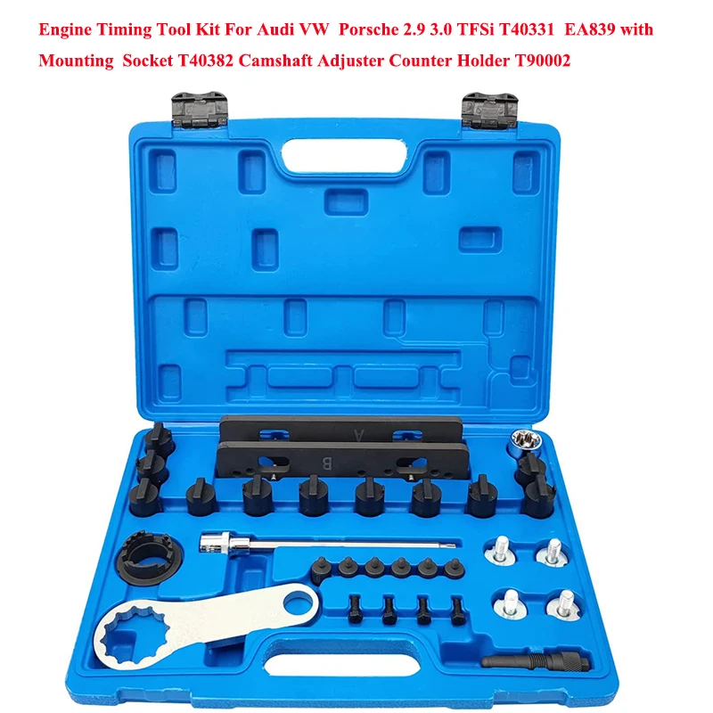 

Engine Timing Tool Kit For Audi VW Porsche 2.9 3.0 TFSi T40331 EA839 Mounting Socket T40382 Camshaft Adjuster Counter Holder