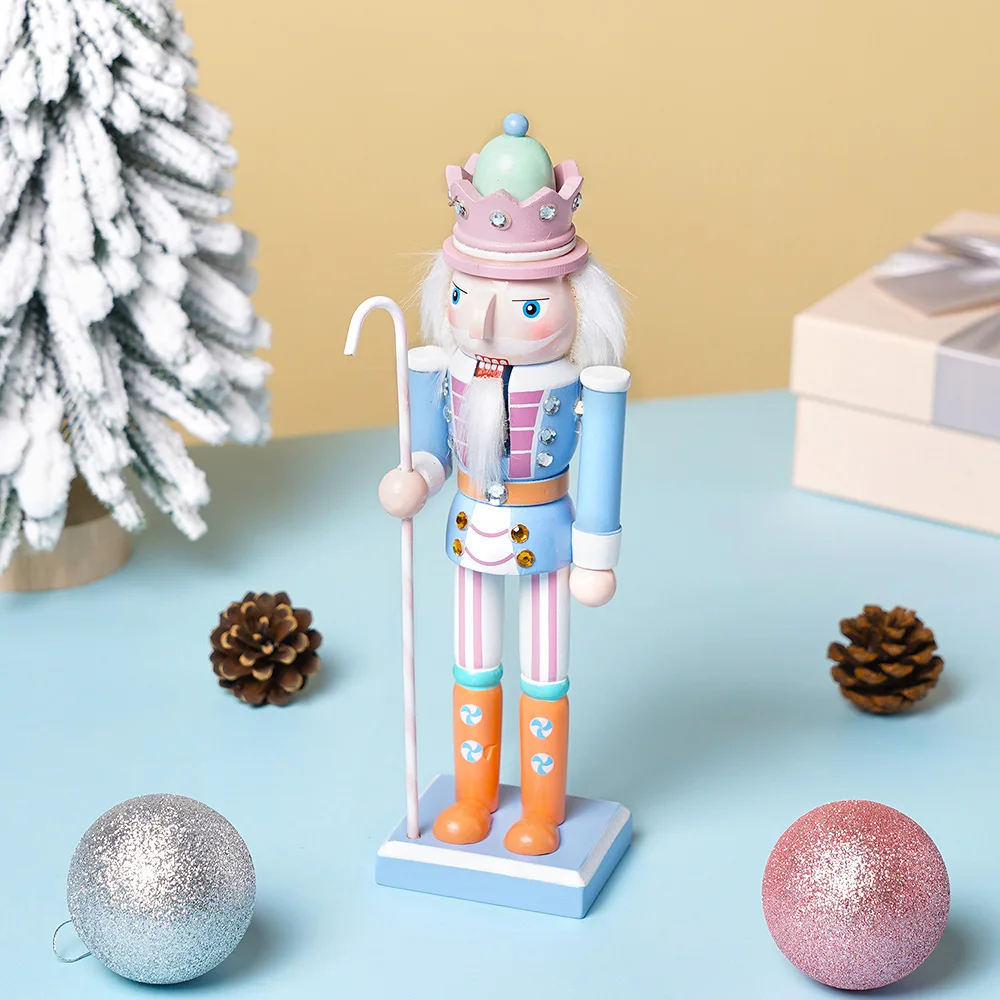 25 cm Nussknacker-Soldatenfigur, handgefertigte Süßigkeiten-Soldatenpuppe, Schreibtischdeko, Heim- und Bürodekoration, Weihnachts- und Neujahrsdekoration, Geschenk – Detail 2