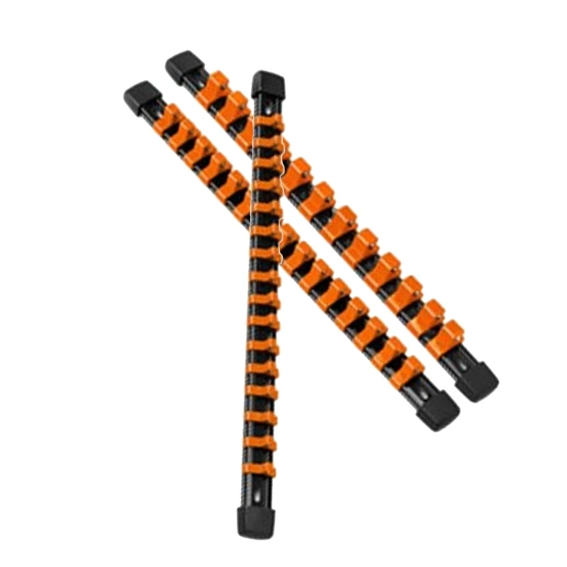 3PCS 소켓 홀더 실용적인 소켓 주최자 소켓 홀더 레일 세트 1/4 "3/8" "Drosphip 용 도구 조직 최적화