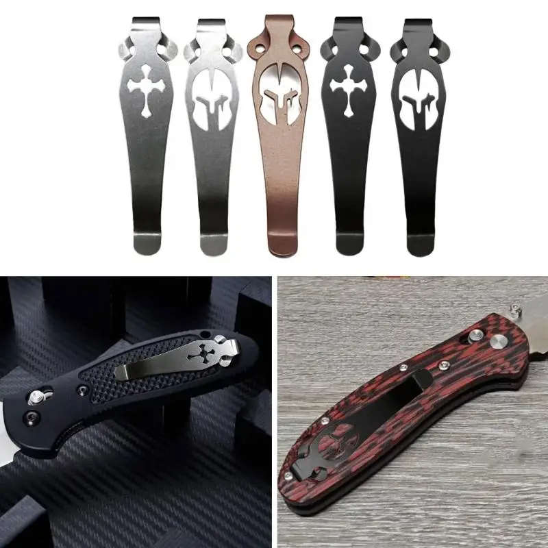 

N58C Butterfly Fold Knifee Clip Titaniums Alloy Back Clip Pocket Clamps Knifee Clip