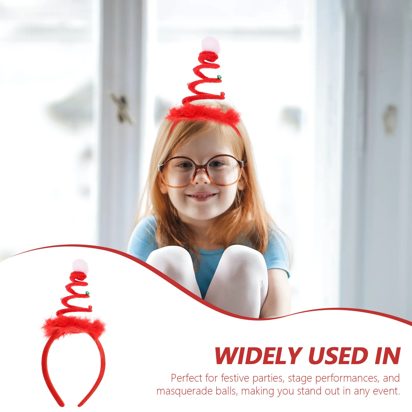 

4pcs Christmas Tree Hairband Sequin Xmas Hair Hoop Lightweight Party Headwear For Holiday Carnival Cosplay Photography Accessory