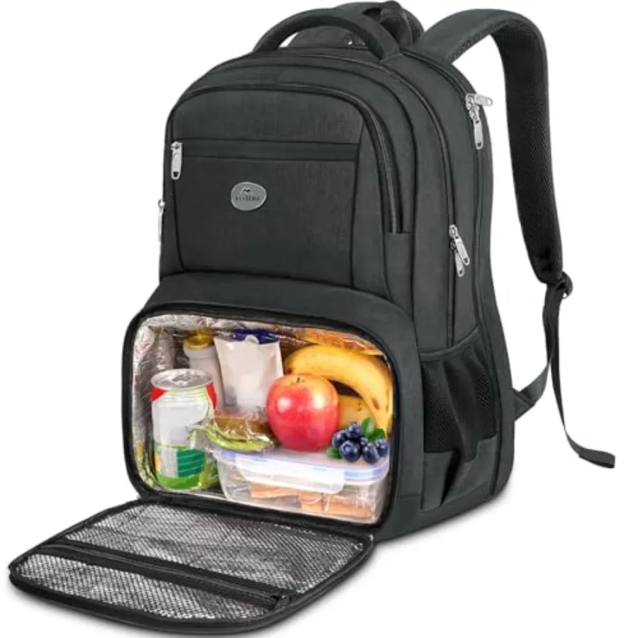 

Lunch Backpack for Men Work Sturdy Laptop Backpack with Lunch Compartment Water Resistant Work Bag with Padded Straps Anti Thef