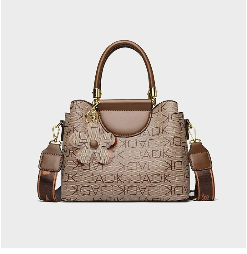 New retro bag femininity foreign style popular large-capacity printed shoulder handbag