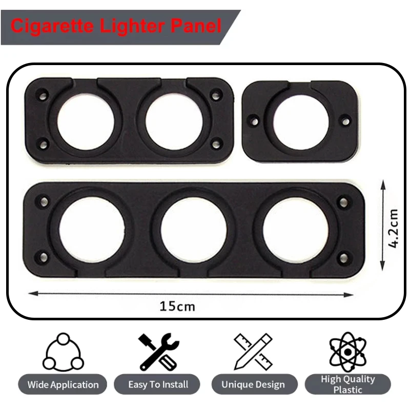 Car Boat Motorcycle ATV RV Universal Cigarette Lighter Panel Compatible Boat Truck Van 1/2/3 Hole Modified Panel Wholesale