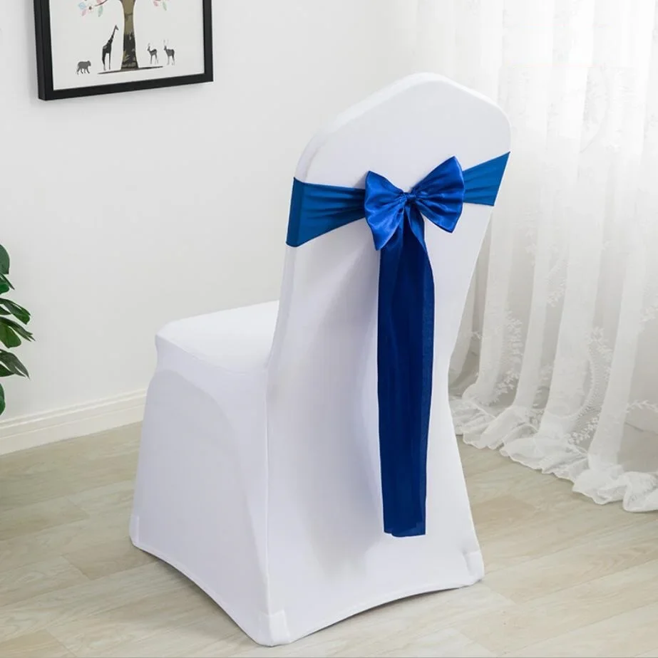 Spandex Chair Sashes Wedding Ready Made Bow Tie Stretch Hotel Birthday Party Show Decoration On Sale Universal