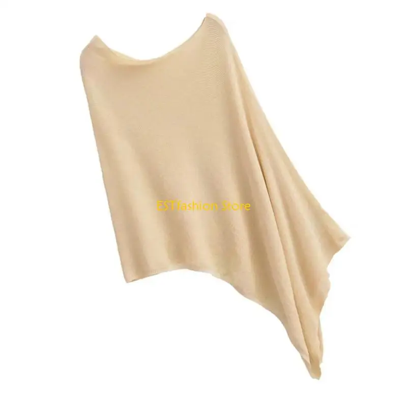 Y5GC Stylish Loose Knit Shoulder Scarf Stylish Fashionable Cover Up For Dresses Jeans Office Cafe Air Conditioning Room