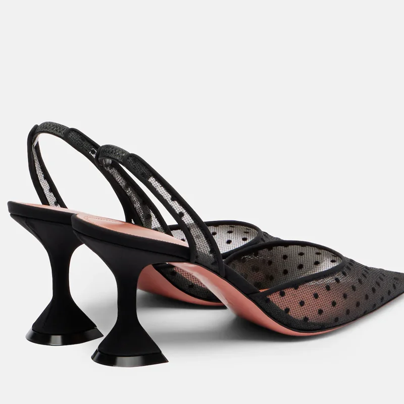 Lace Embroidery Wine Glass Heel Sandals Sexy Pointed Toe Customized Size 35-45 Ankle Warps New Arrivals  Women Modern Shoes