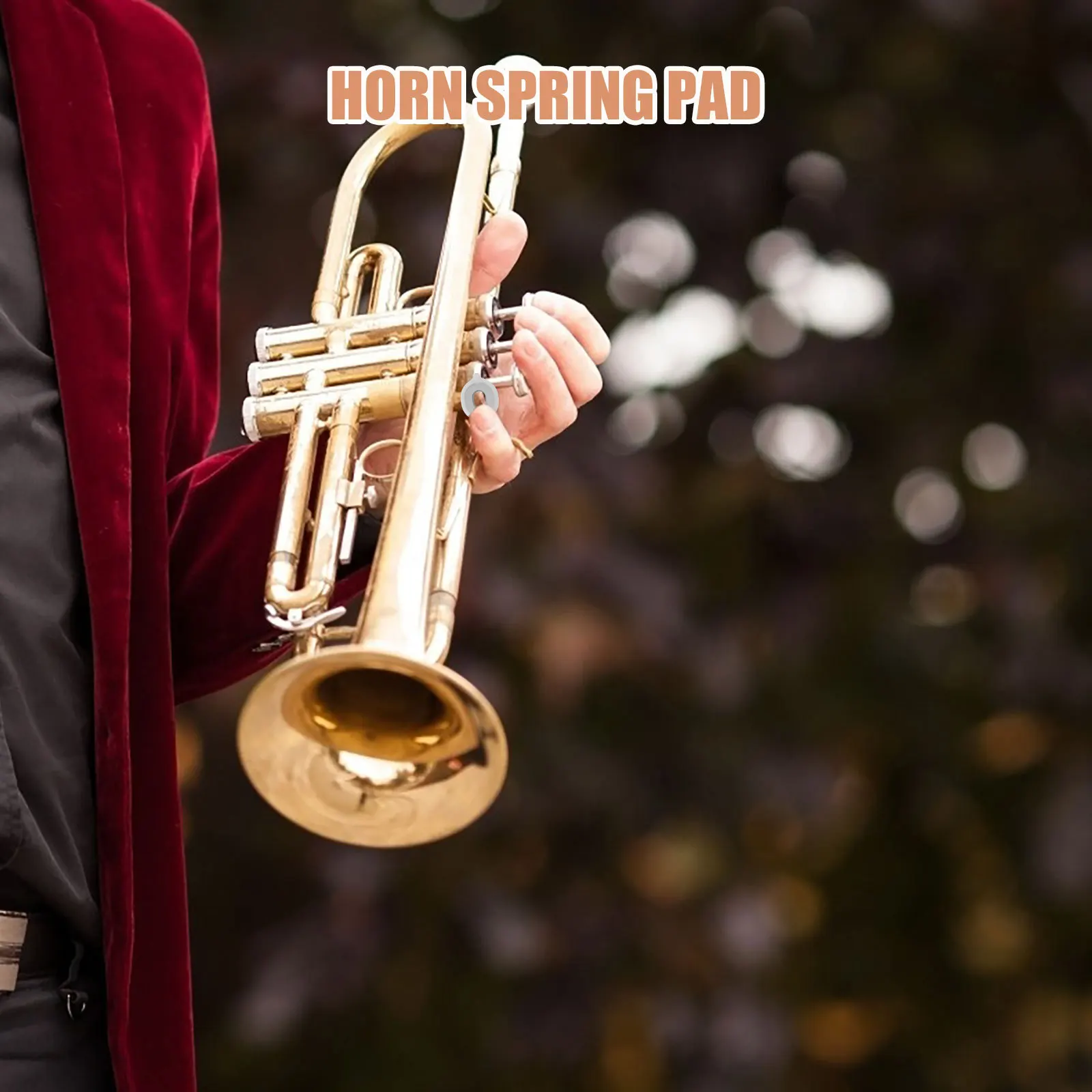 

2Pcs Alto Horn Valves Spring Pads Durable Trumpet Spring Pads Repair Parts Easy to Use Musical Accessory Trumpet Water Key