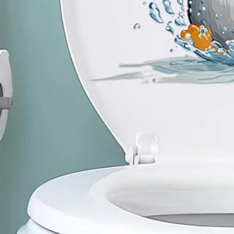 Cute Swimming Penguin Toilet Sticker Waterproof Bathroom Wall Sticker Self-Adhesive Removable Decals Home Decor