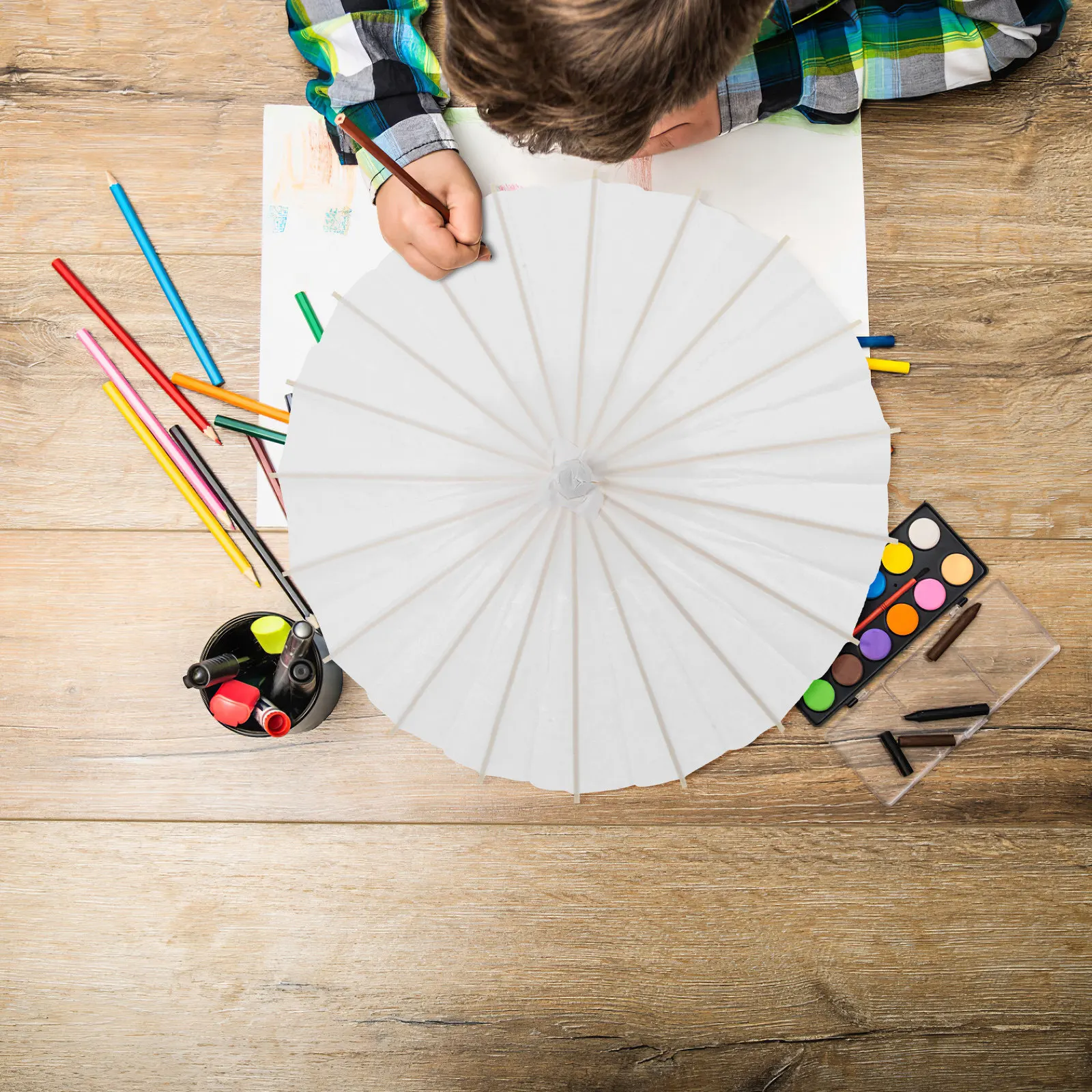 Art Craft Umbrella - Parapluie en papier vierge pour la