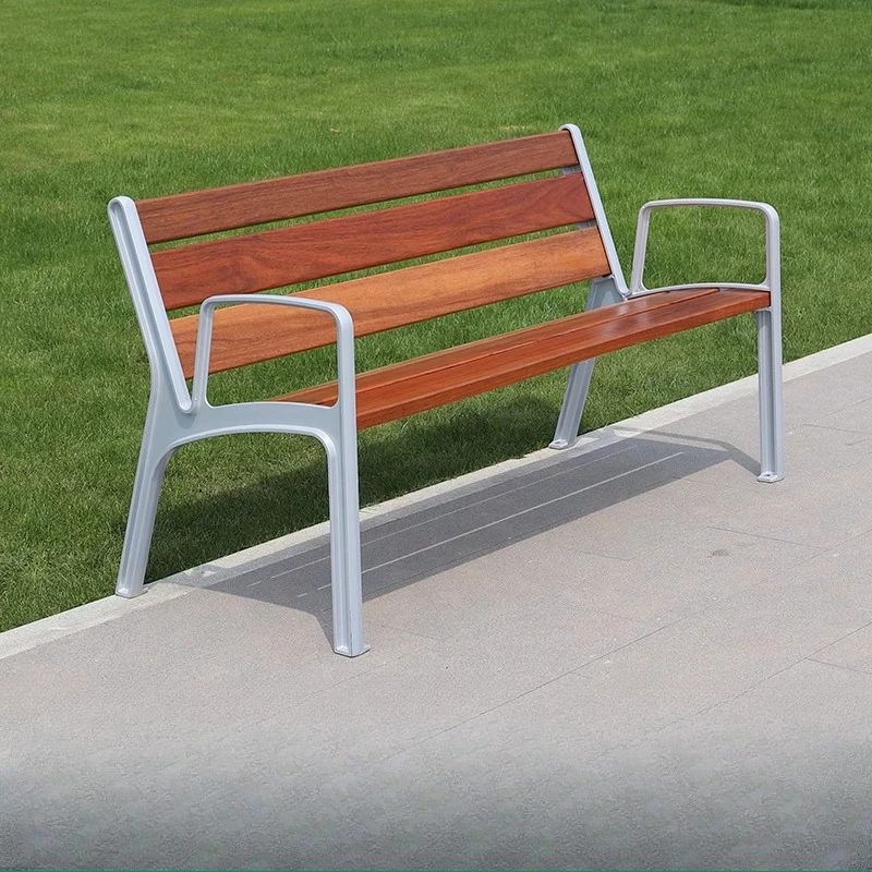 Outdoor Seat Park Chair Double Backrest Community Street Landscape Garden Square Anticorrosive Wood Pineapple Lattice Chair