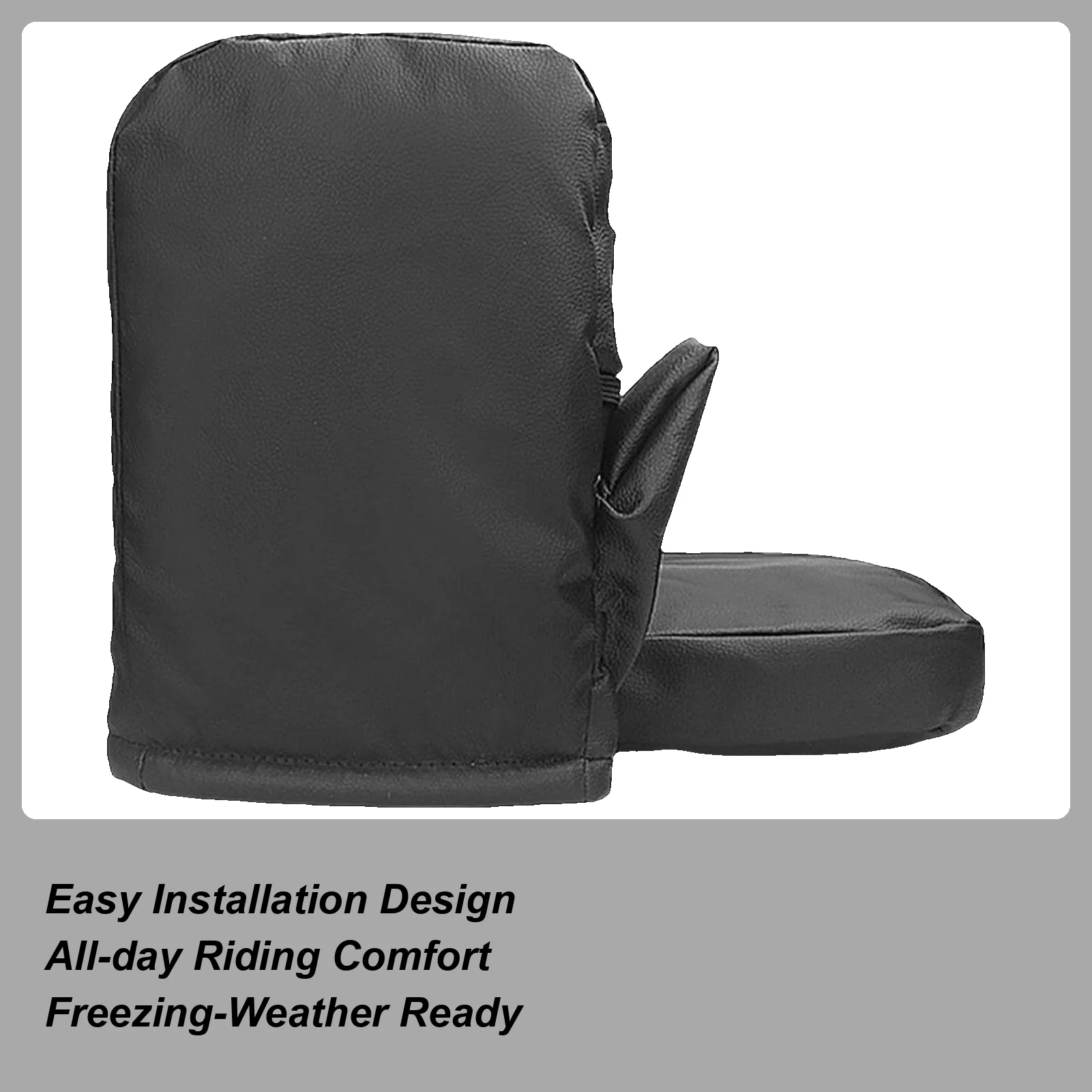 

Motorcycle Handlebar Gloves Windproof PU Leather Hand Warmers Winter ATV Muffs Thermal Handlebar Gloves For Men Women Winter