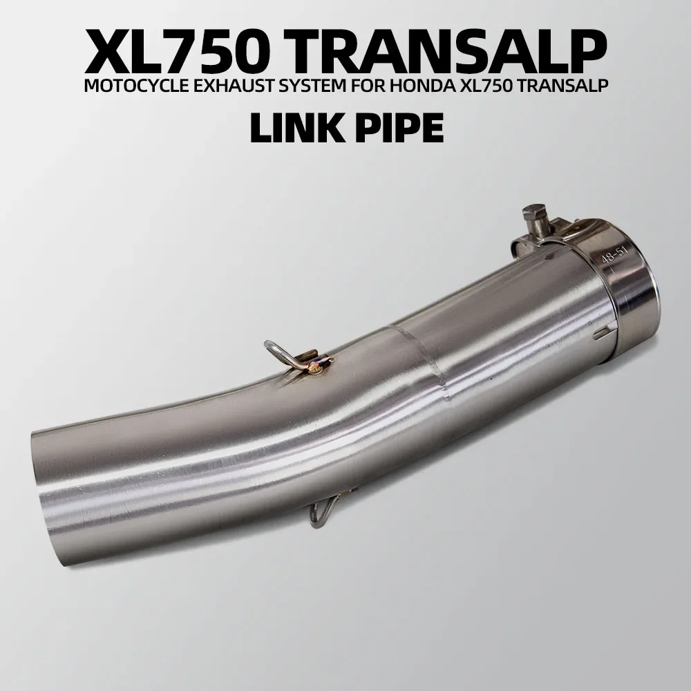 

For Honda Transalp 750 XL750 Exhaust System – 51MM Stainless Steel Middle Link Adapter Pipe, Fit Original & Aftermarket Mufflers