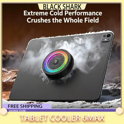 Original Black Shark Tablet Cooler 6Max Magnetic Cooler Semiconductor Large Cooling Area iPad Low Noise for Gaming Streaming