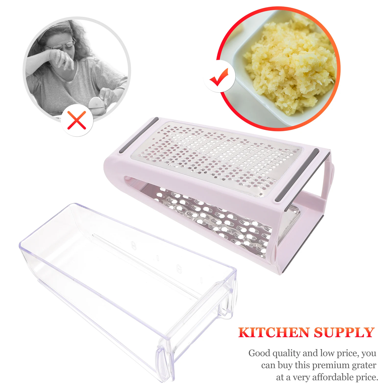 

Grater Home Kitchen Supply Vegetable Multipurpose Stainless Steel Household Plastic