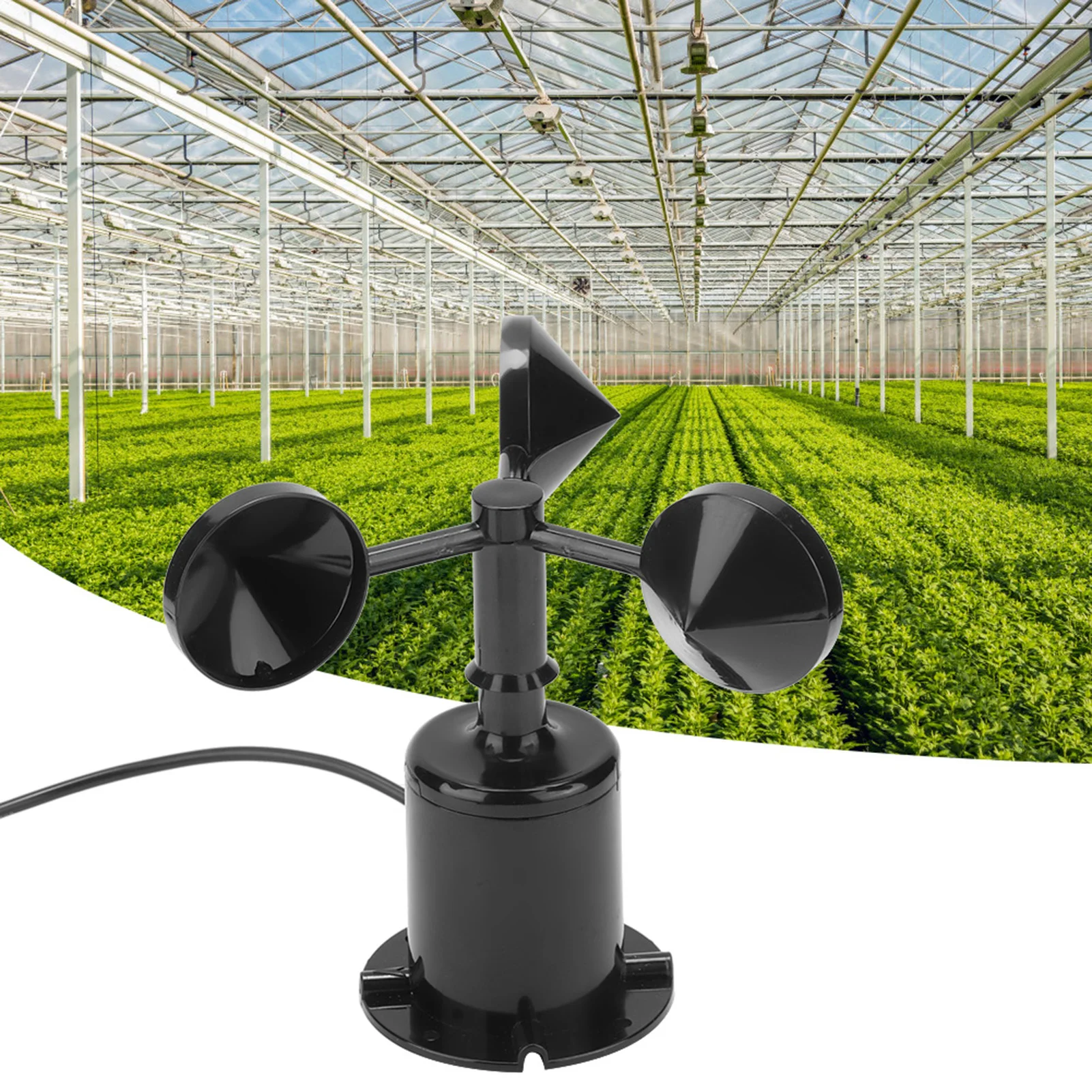 0-70m/s Environment  Output Pulse Type Three Cups Wind Speed Sensor Anemometer Wind Speed Sensor Wind Speed Transmitter