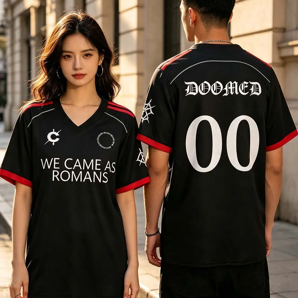 We Came As Romans Soccer Jersey Men Women Unisex Football Tee Summer V-neck Loose Fashion T-shirt Graphic Print Merch Soft Shirt