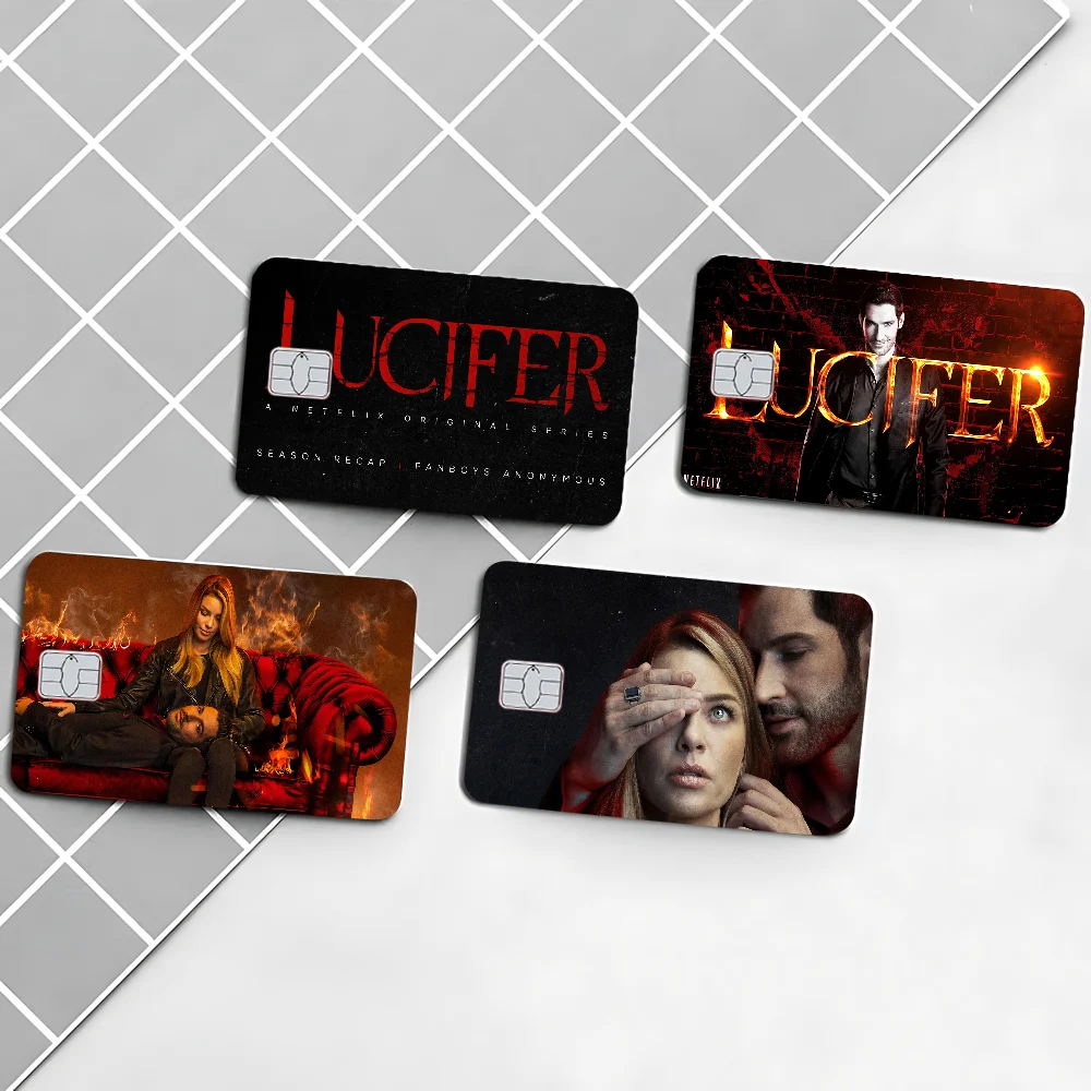 ملصقات بطاقة الائتمان Hello Detective Degenerate Angel Lucifer لـ VISA Bank Bus Metro Access Card غطاء طبقة رقيقة واقية