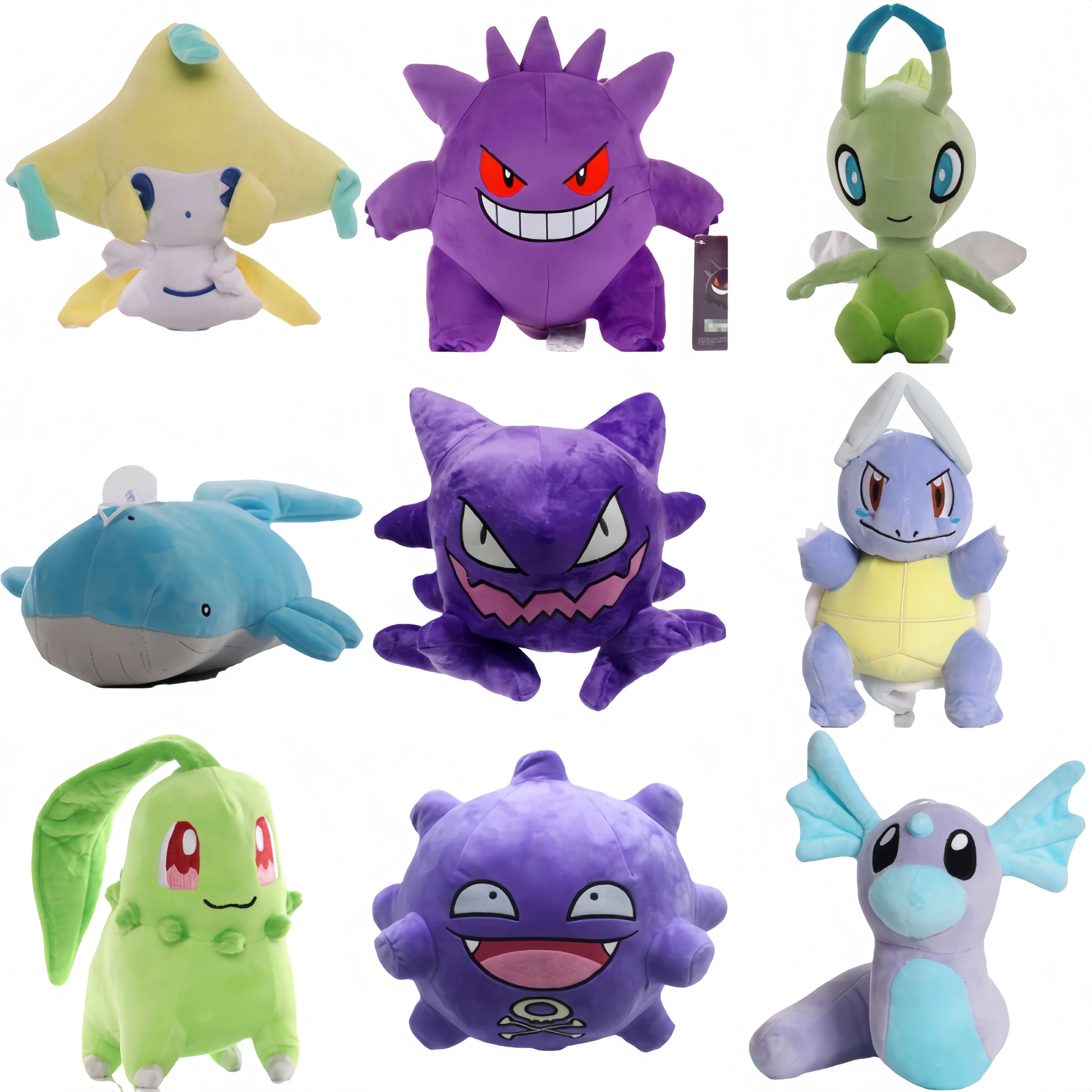 

Плюшевые игрушки Покемон: Генгар, Хаунтер, Кофинг, Дротини, Пикачу, Джирачи, Чикорита, Вартуртле. Подарки для детей на Рождество.