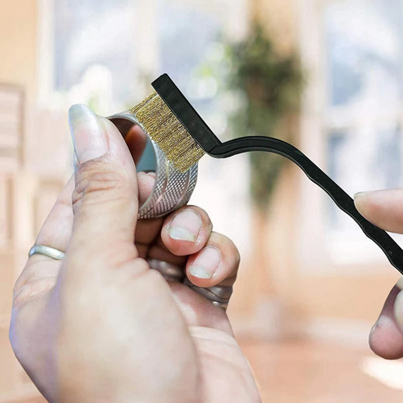 Ensemble de brosses métalliques avec poignée de grattage, kit utilisé pour nettoyer la rouille des scories de soudage, 12 pièces