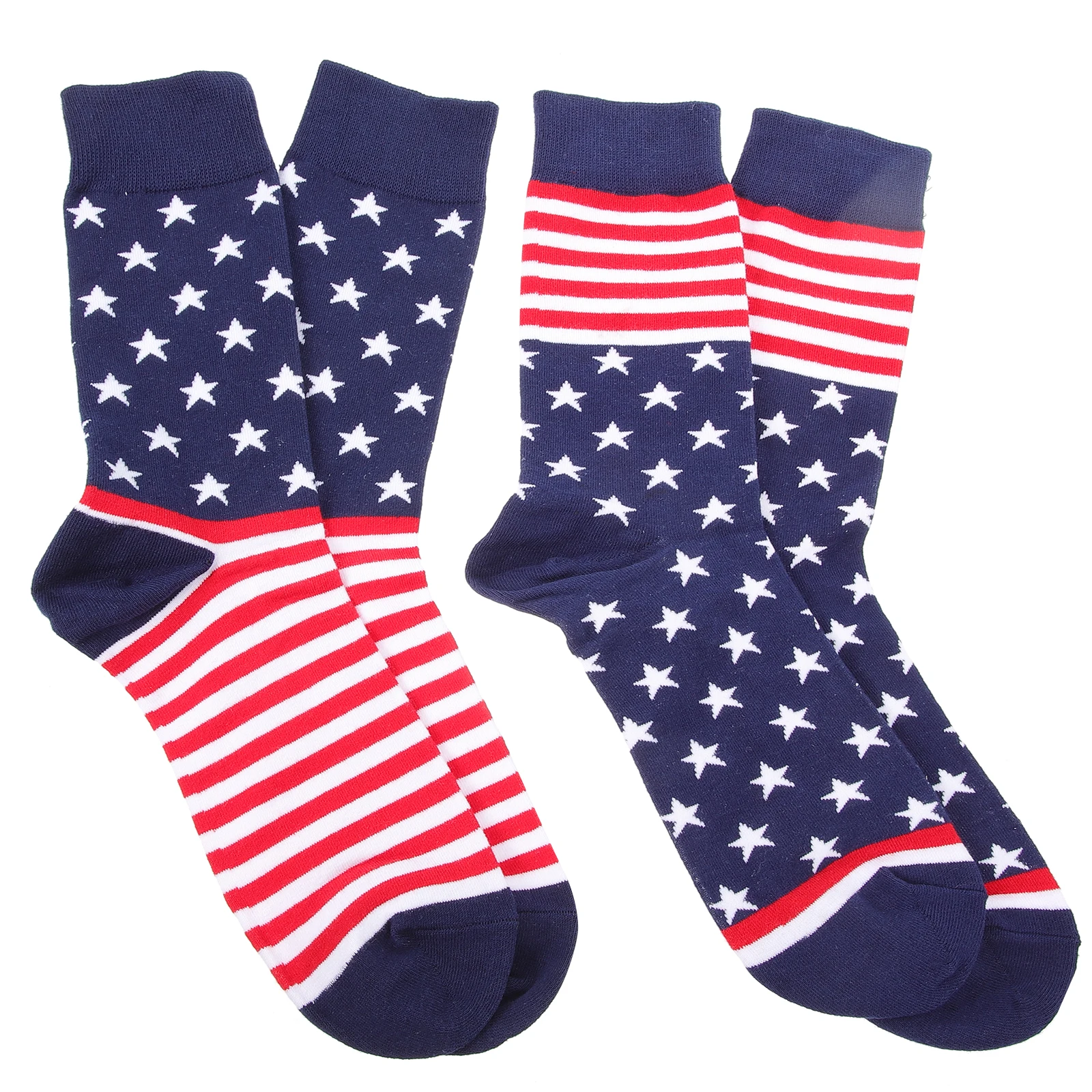 

2 Pairs American Flag Socks Long Tube Cotton Mens Warm stockings for men women Independence Day gift