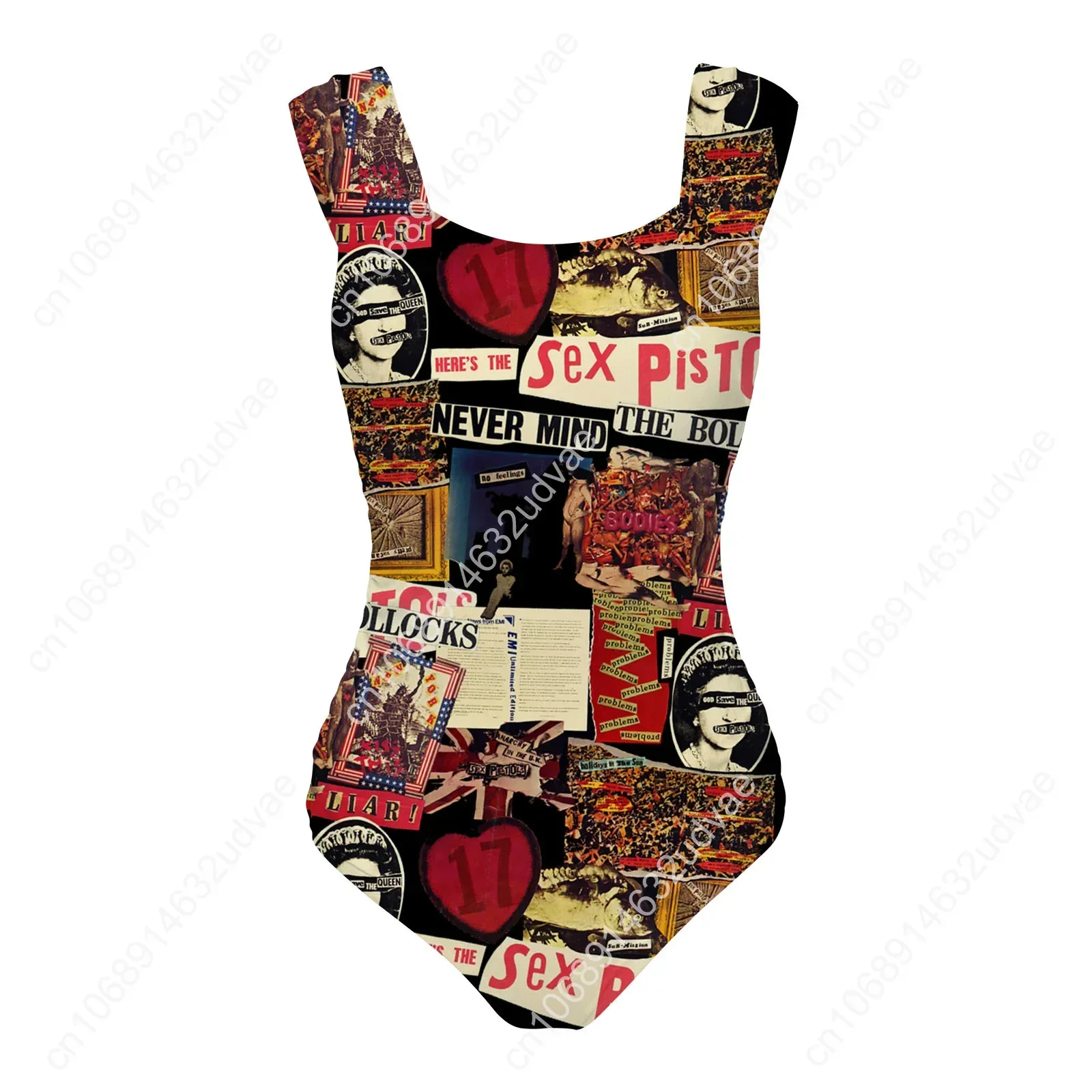 Sex Pistols  Swimsuit Wide Strap Women Bathing Suits Personalized Swimwear Pool Party Sexy Bikini Customize Beachwear