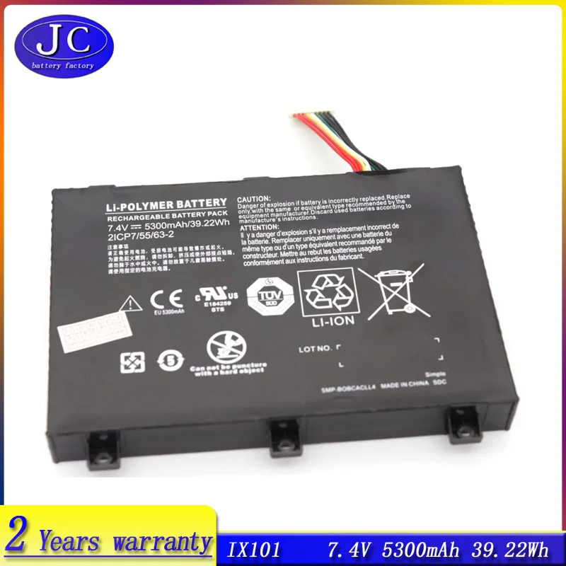 JCLJF New 7.4V 39.22Wh SMP-BOBCACLL4 2ICP7/55/63-2 Laptop Battery For Xplore XSlate B10 IX101B2 D10 iX101B1 Rugged Tablet