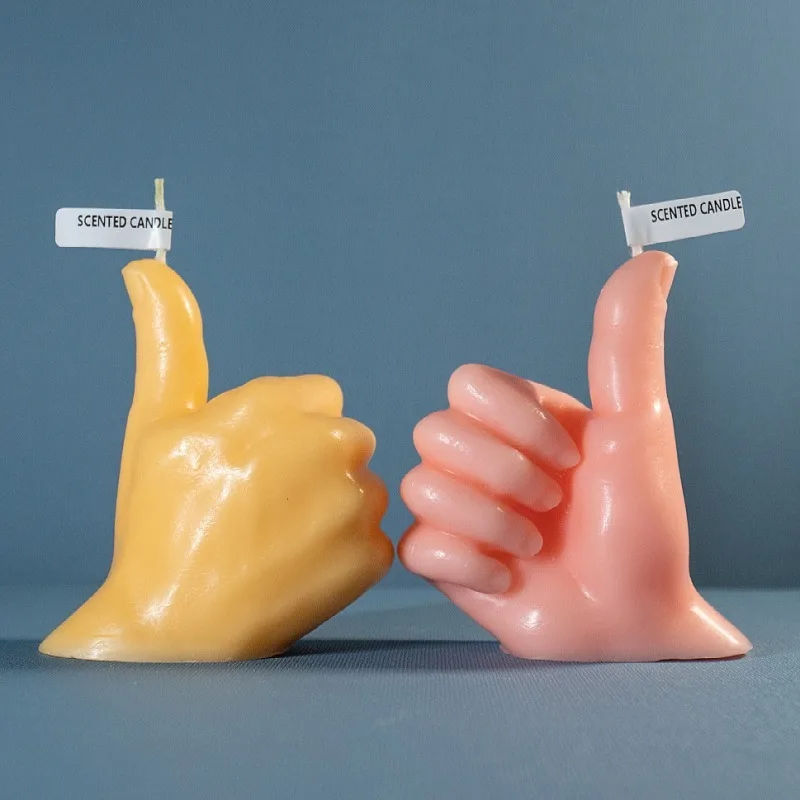 7x11.5cm thumbs up handmade candle praise and encouragement styling scented candle home decoration
