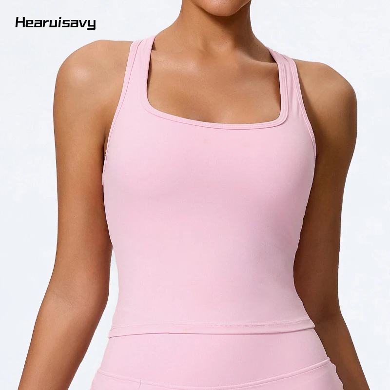 

Hearuisavy Shockproof Yoga Vest Women Running Clothing Gym Tank Top Fitness Quick-Dry Workout Vest Female Sports Sleeveless Top