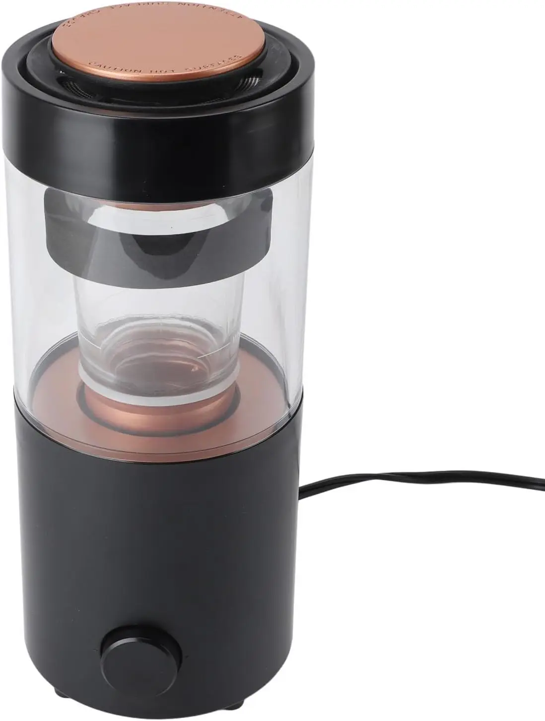 Torrefazione caffè, macchina per torrefazione chicchi di caffè domestica con timer Acciaio inossidabile Vetro trasparente Modalità automatica e fai da te 100 g per U