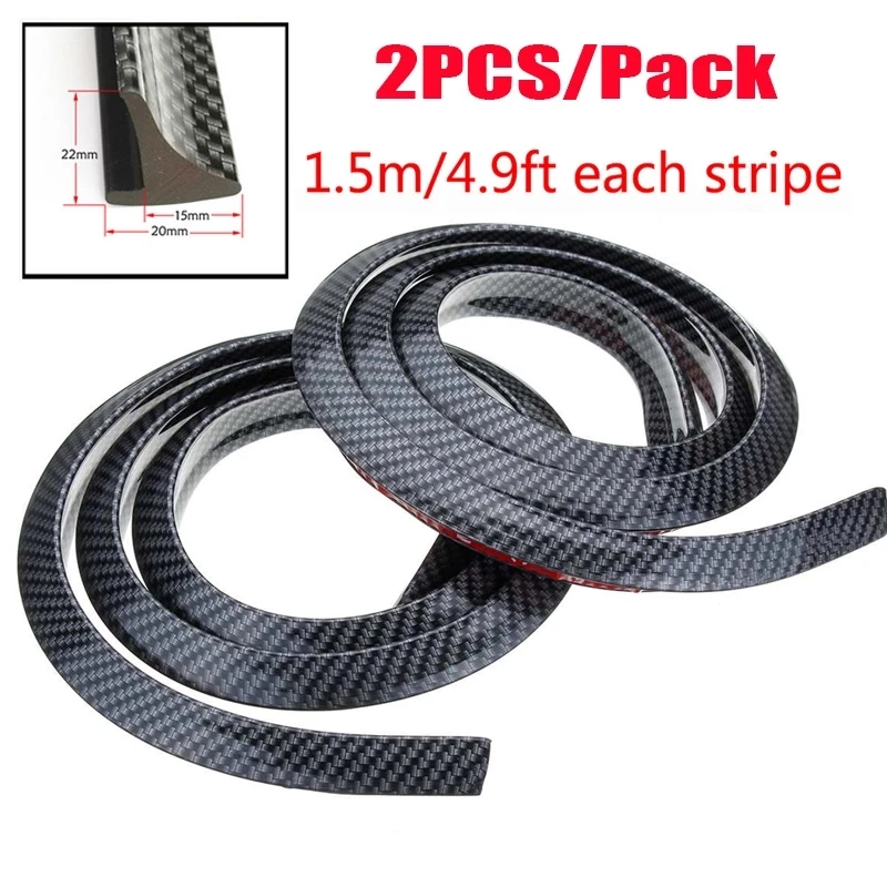 

2Pcs Universal Fender Flares Car Wheel Eyebrow Arch Extension Protector Trim Strip